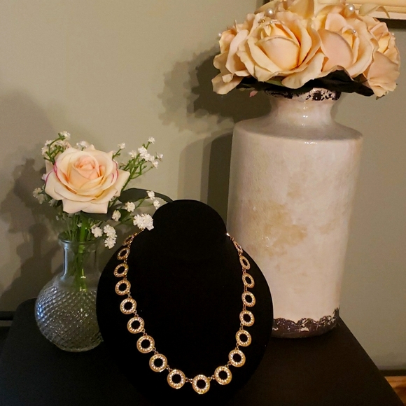 Ann Taylor Jewelry - Ann Taylor goldtone and rhinestone necklace
